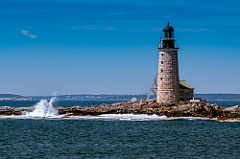 Halfway Rock Light in Northern Casco Bay in Maine